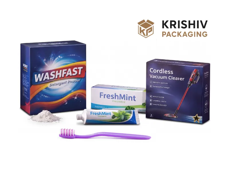 Home care and FMCG packaging boxes by Krishiv Packaging